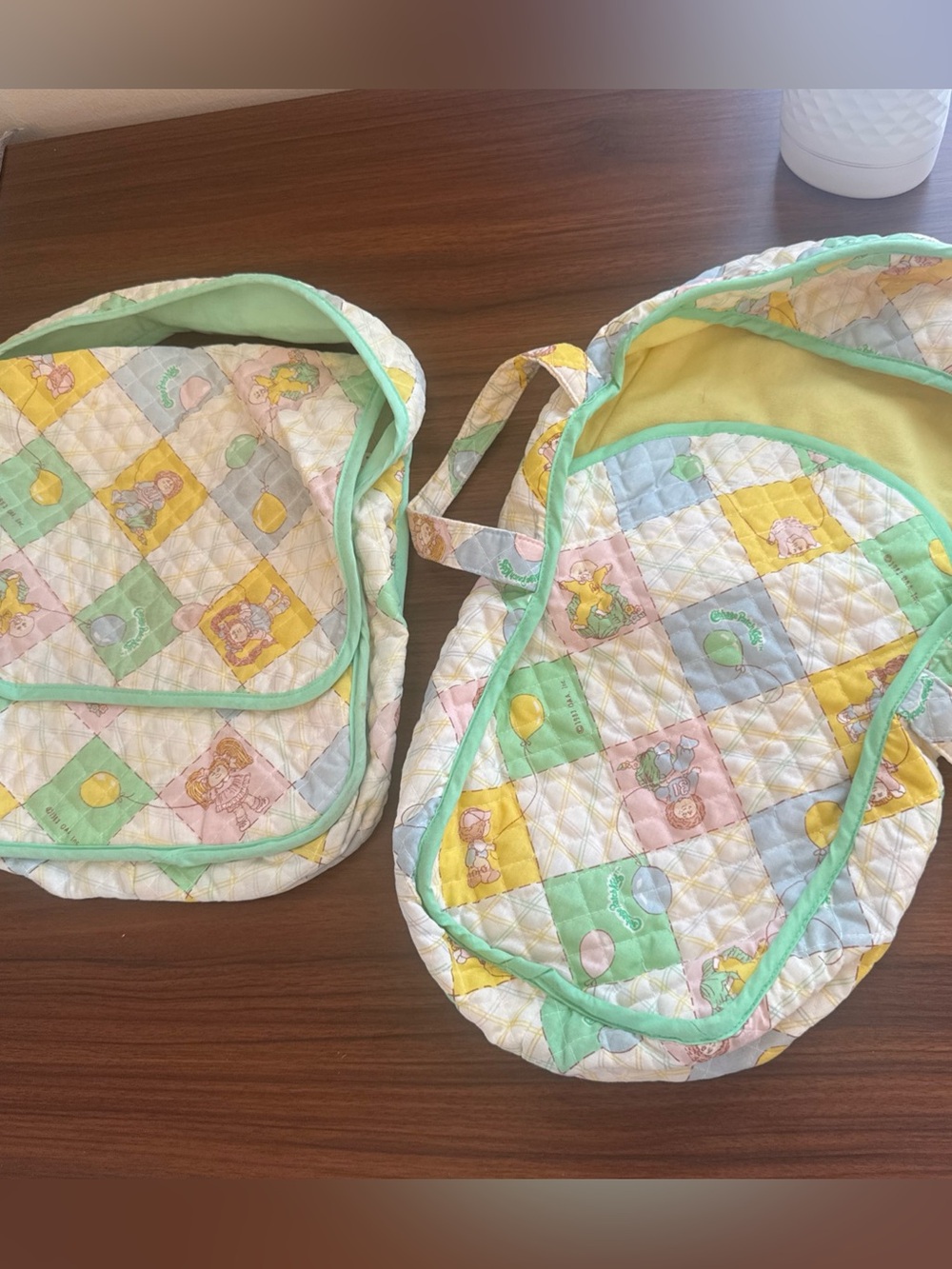 1983 Cabbage Patch Kids Travel Bed Quilted Baby Doll Carrier Bassinet Backpack